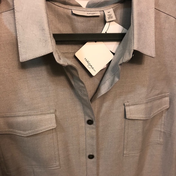 Halogen Sleeveless Dress | Light Gray - Picture 2 of 4